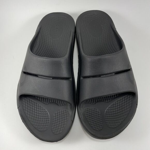 Oofos Ooahh Sport Slide Sandals Mens Size 8 Black Comfort Recovery, Womens 10 - Picture 3 of 9